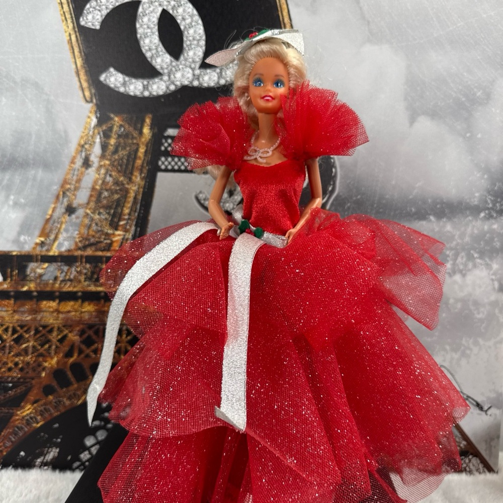 Barbie Red Sparkle Dress Doll